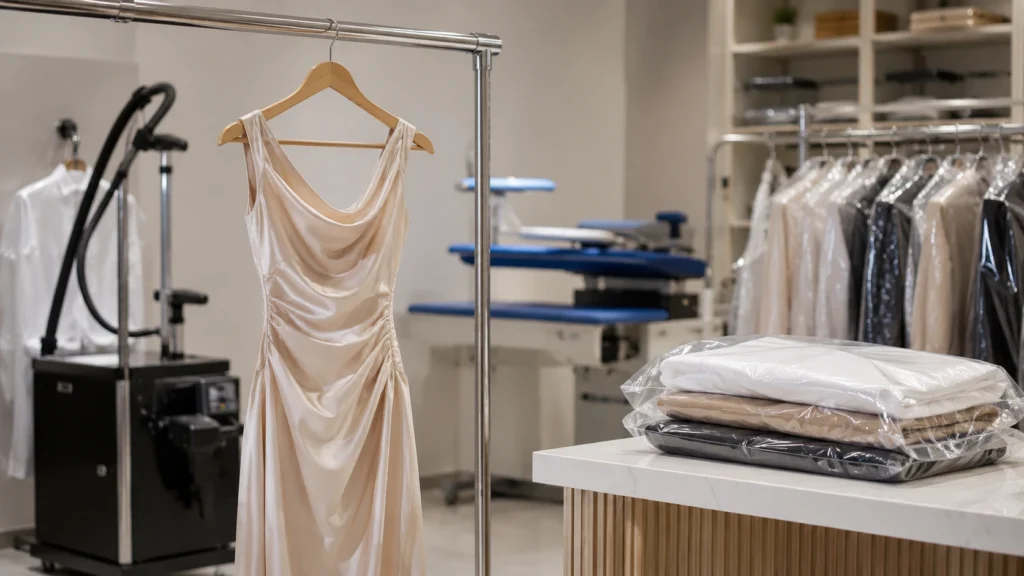 Different dress types requiring professional dry cleaning care